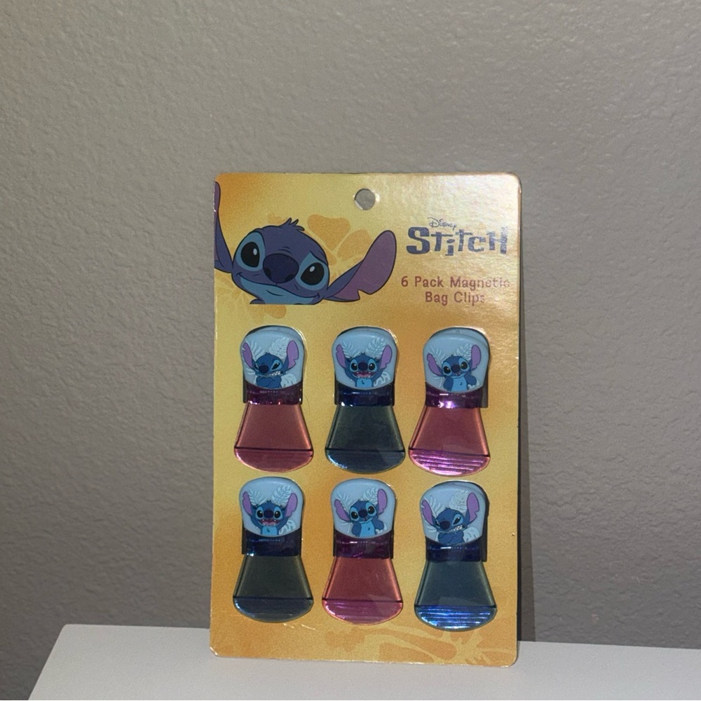 Disney Stitch Blue and Pink Bag Clips